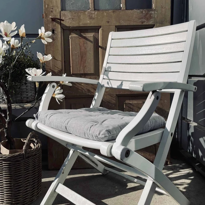 Futon-Gartenkissen – Grau 40×40