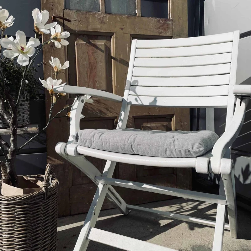 Futon-Gartenkissen – Grau 40×40