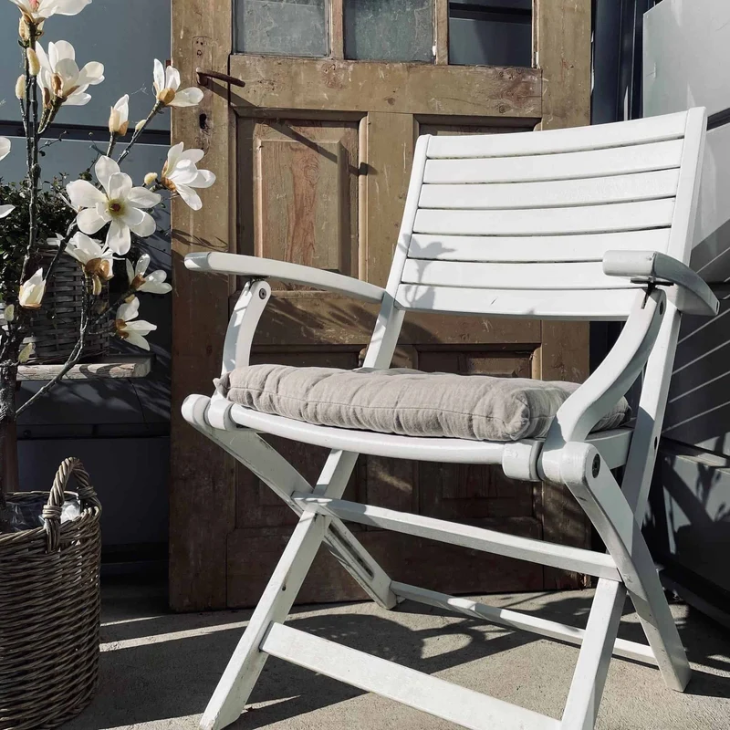 Futon-Kissen aus Leinen – Natur
