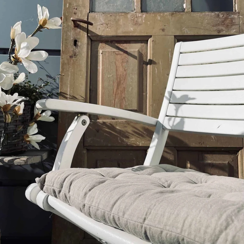 Futon-Kissen aus Leinen – Natur