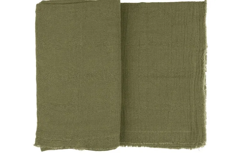 Doppeltgewebte Tischdecke Olive - B: 140 L: 250