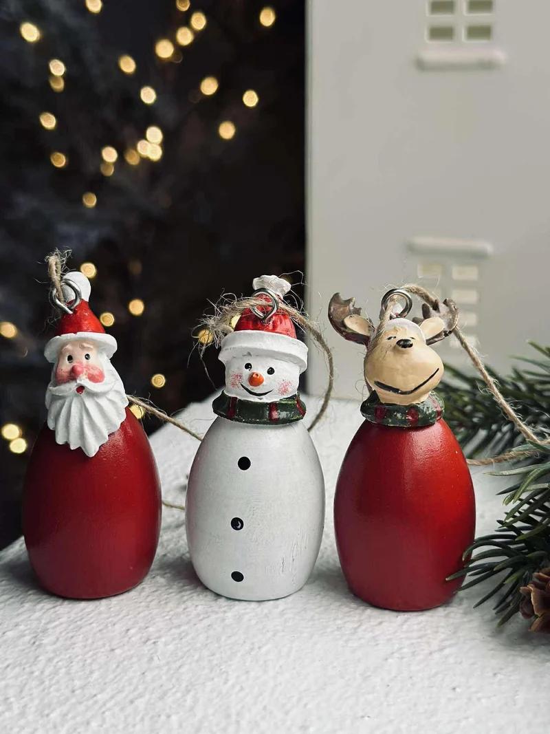 Anhänger Weihnachtsmann - wood