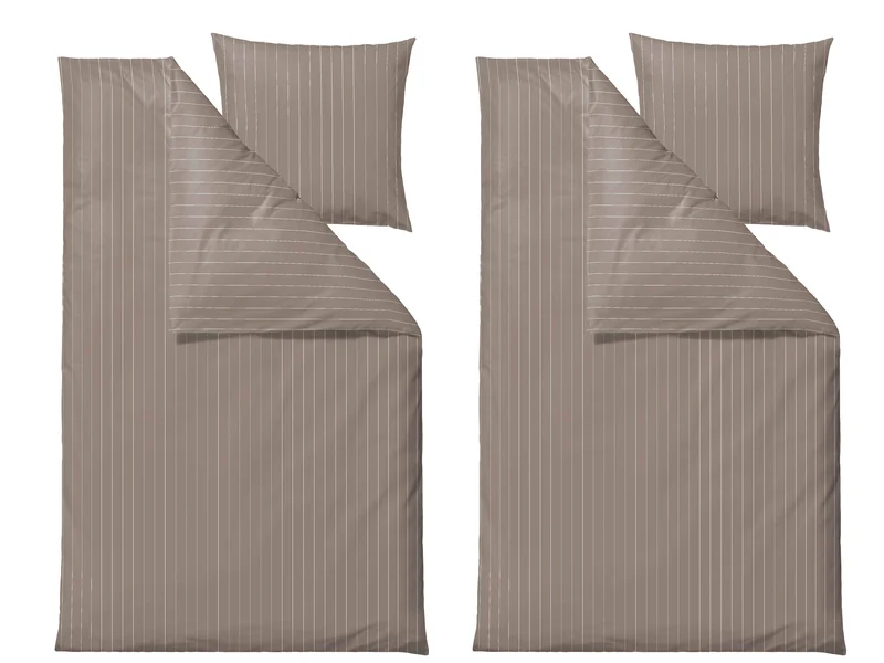 Bettwäsche, 4er Set - Södahl Kombipack - 2x Bubbles Ash & 2x Zen Taupe