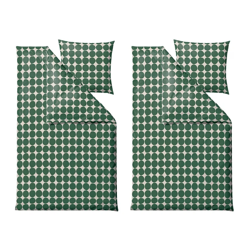 Bettwäsche 2er-Set - Södahl 140x220 cm Bubbles Grün