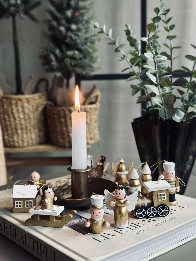 Weihnachtsanhänger wood - 12 Stk.