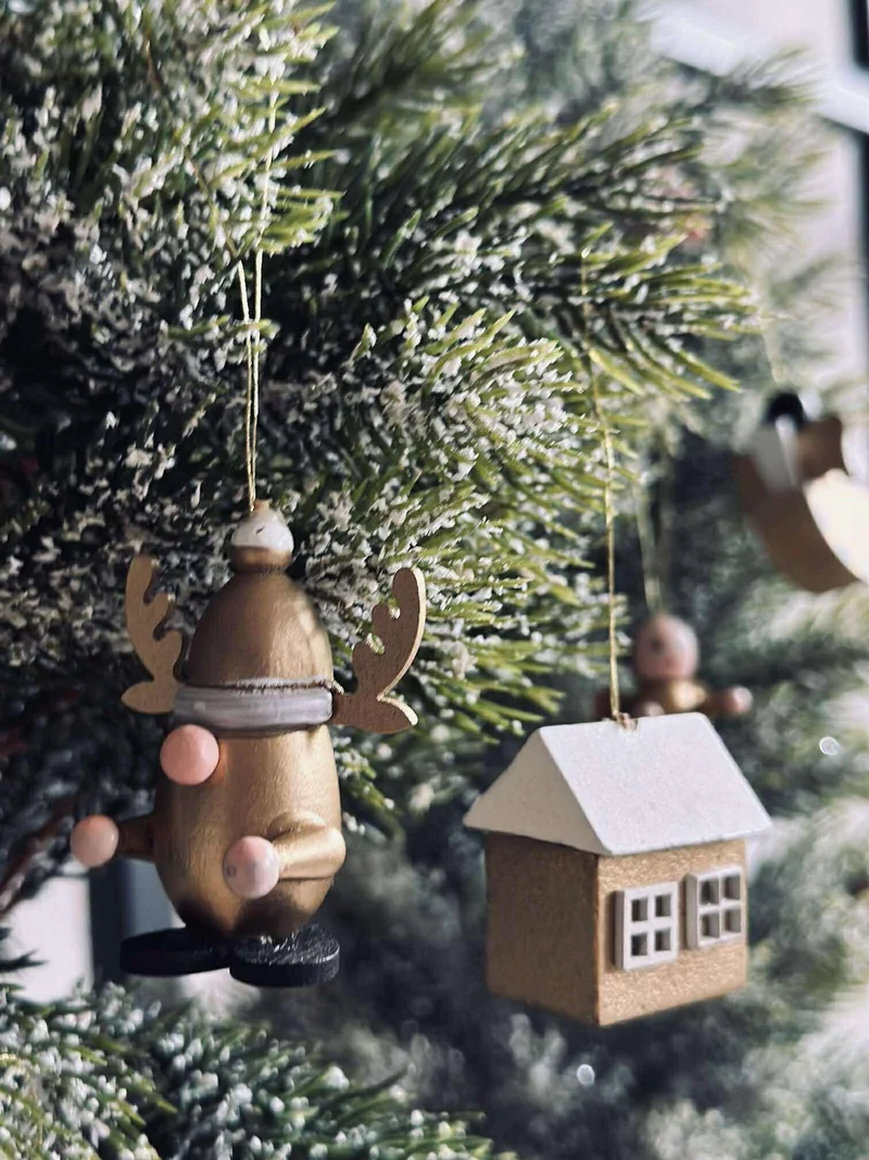 Weihnachtsanhänger wood - 12 Stk.
