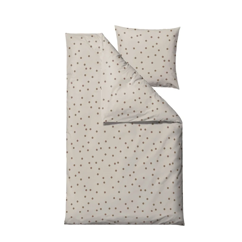 Bettwäsche-Set Solaris warmes Taupe, 140x200 - 63x60