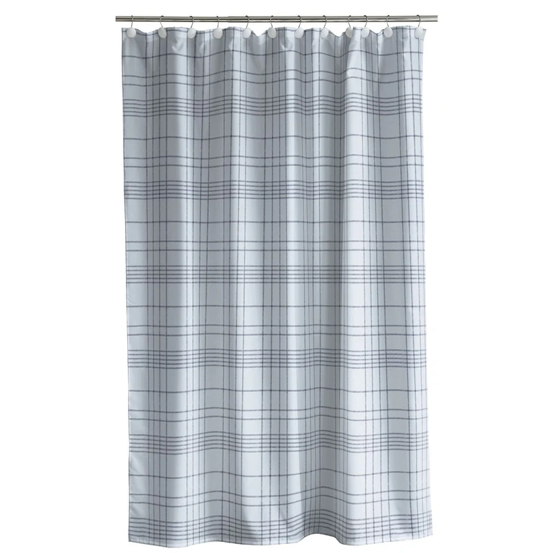 Duschvorhang - Tartan linen blue - 180 cm x 200 cm