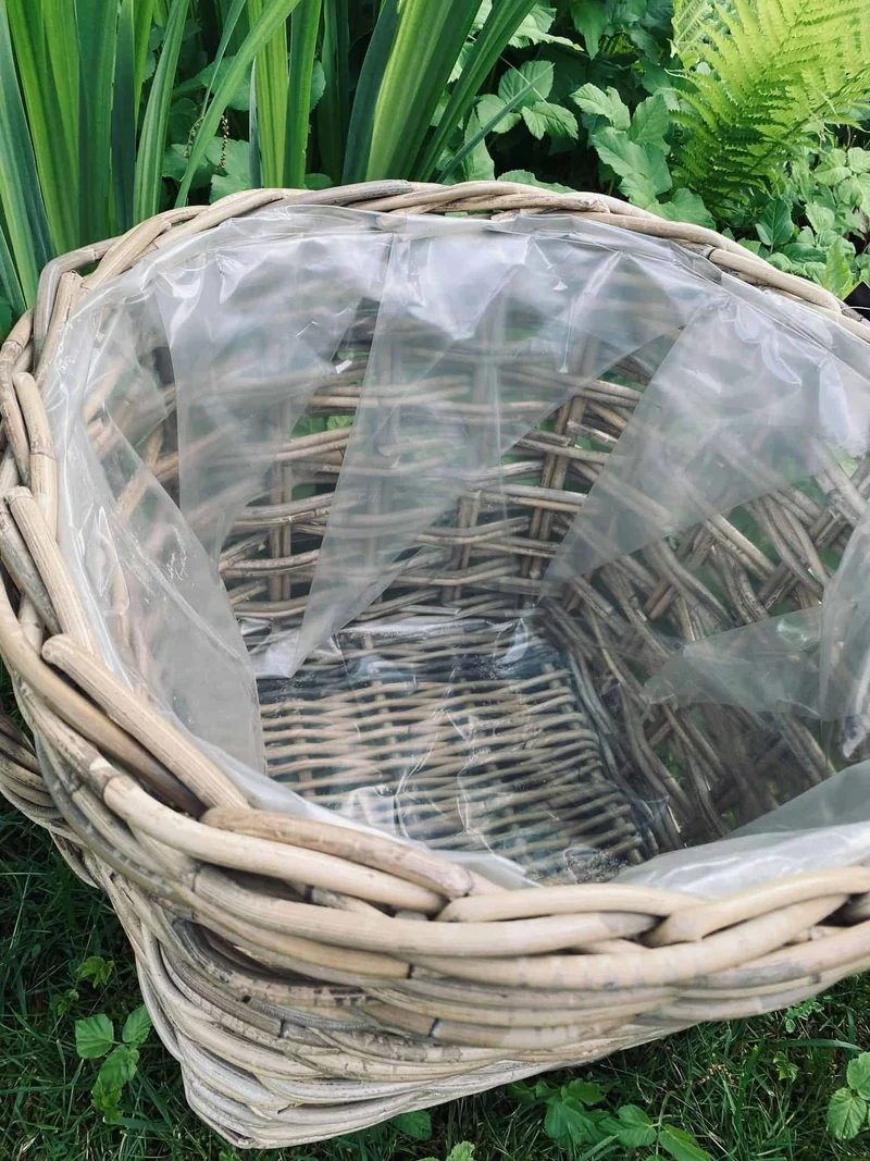 Pflanzenkorb - Graues Rattan - Klein