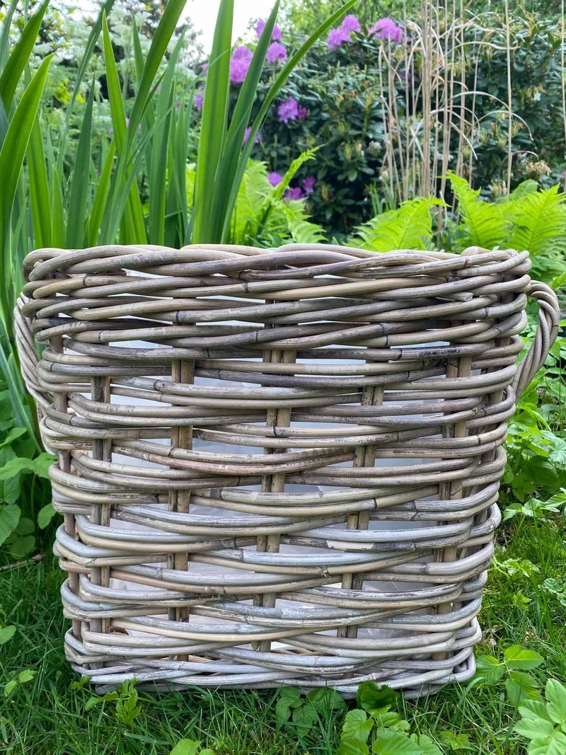 Pflanzenkorb - Graues Rattan - Klein