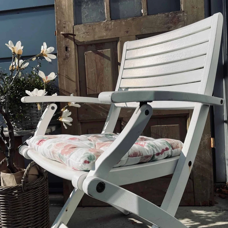 Futon-Gartenkissen – Große Blumen 40×40