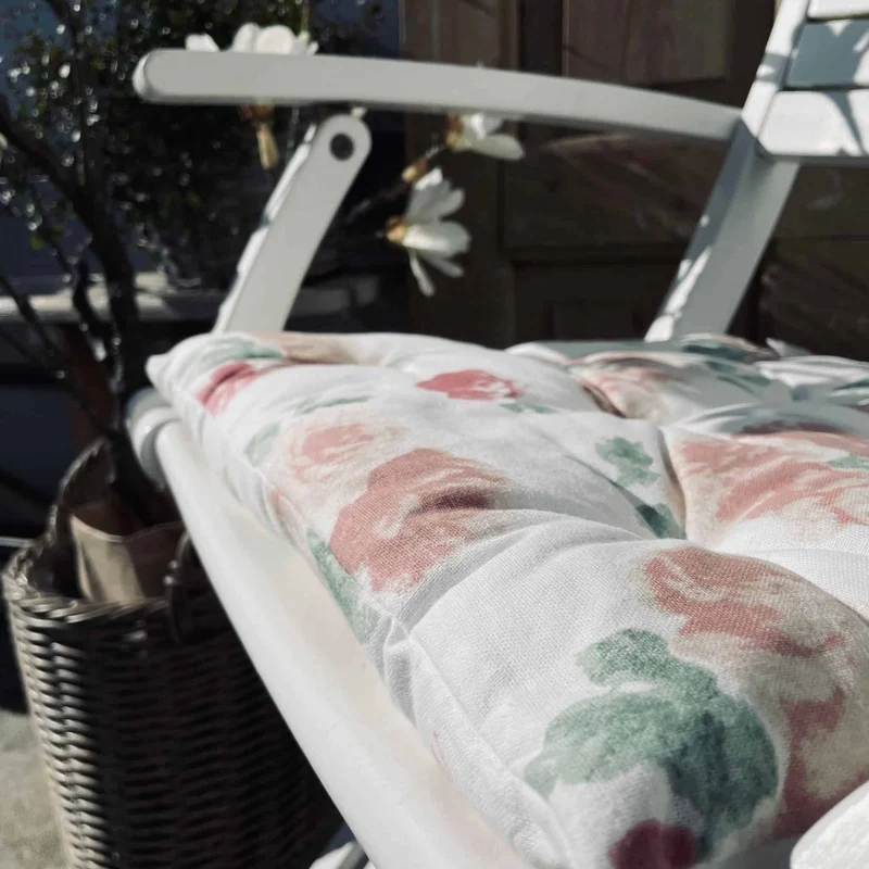 Futon-Gartenkissen – Große Blumen 40×40