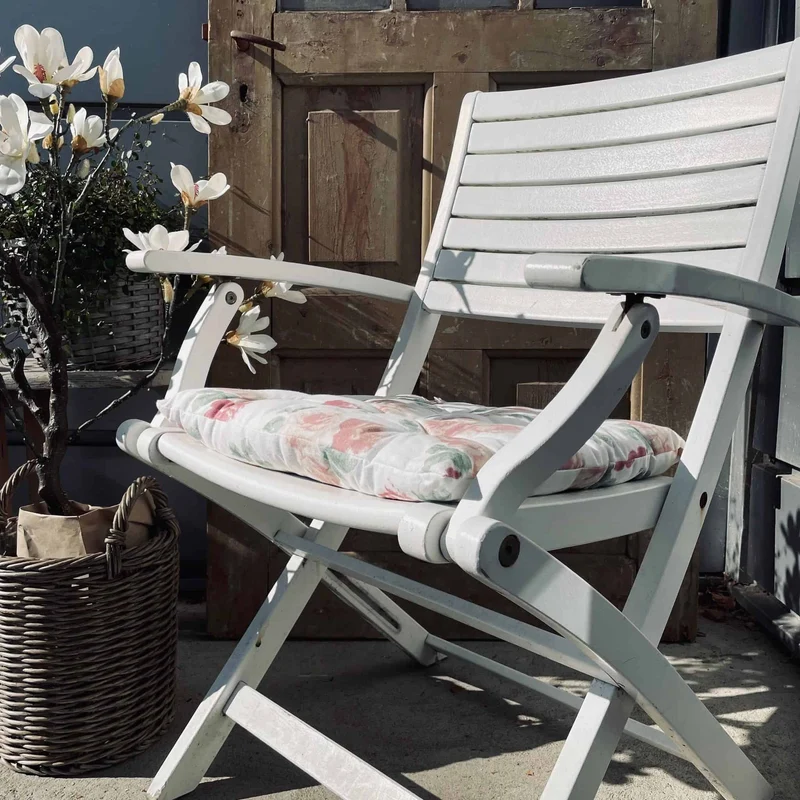 Futon-Gartenkissen – Große Blumen 40×40
