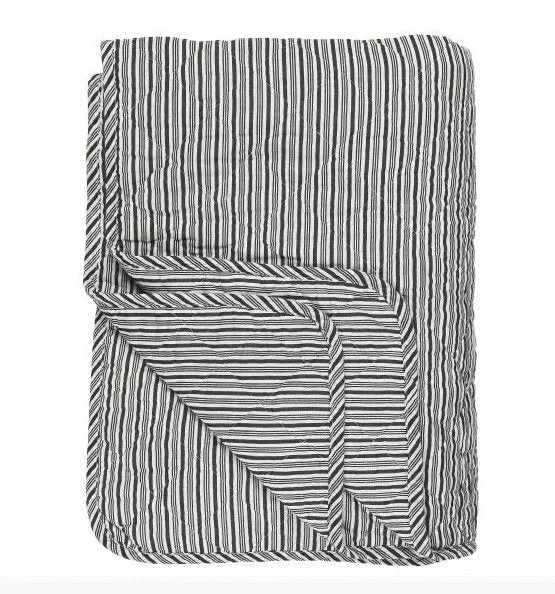 Quilt weiße und schwarze Streifen