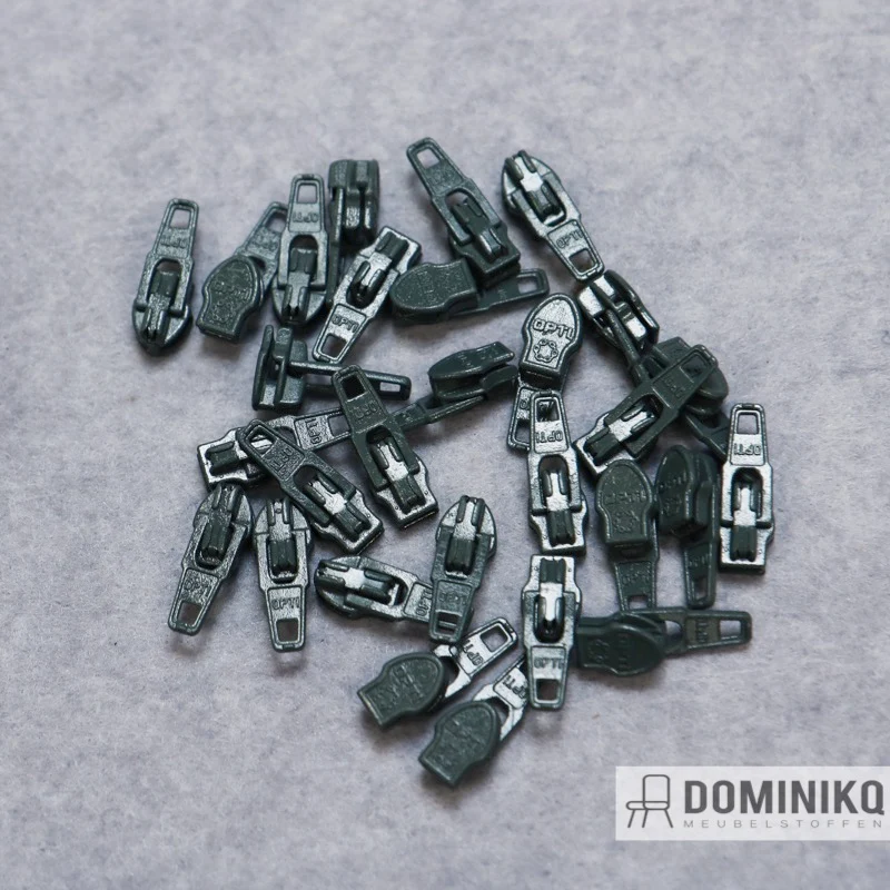 Zipper on roll - Green / Gray - OPTI - A76 - 9492 - 25mm