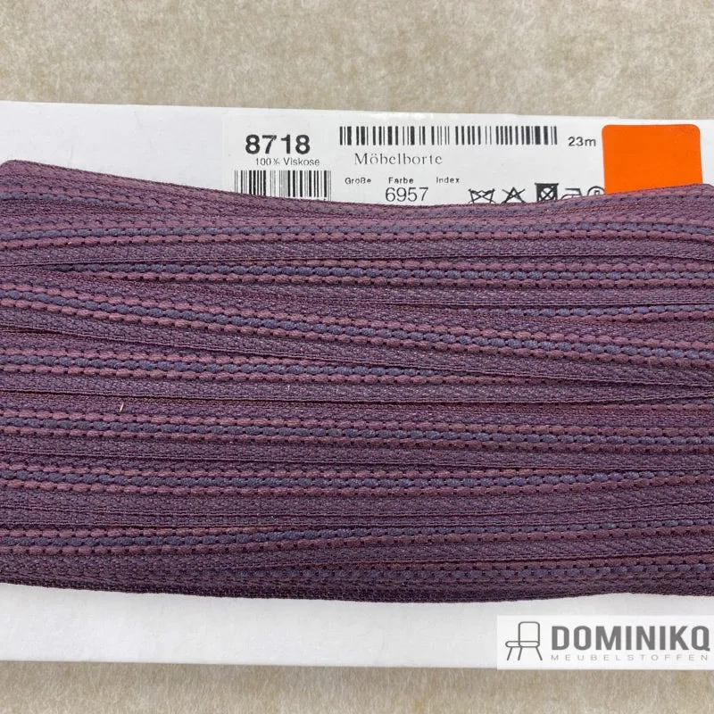 Abschlussband – Dekorband 8718-6957 – Lilaviolett – Puderblau