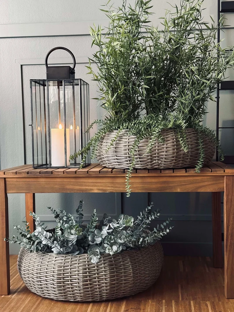 Korbset Rattan - Natur 2 Stk.