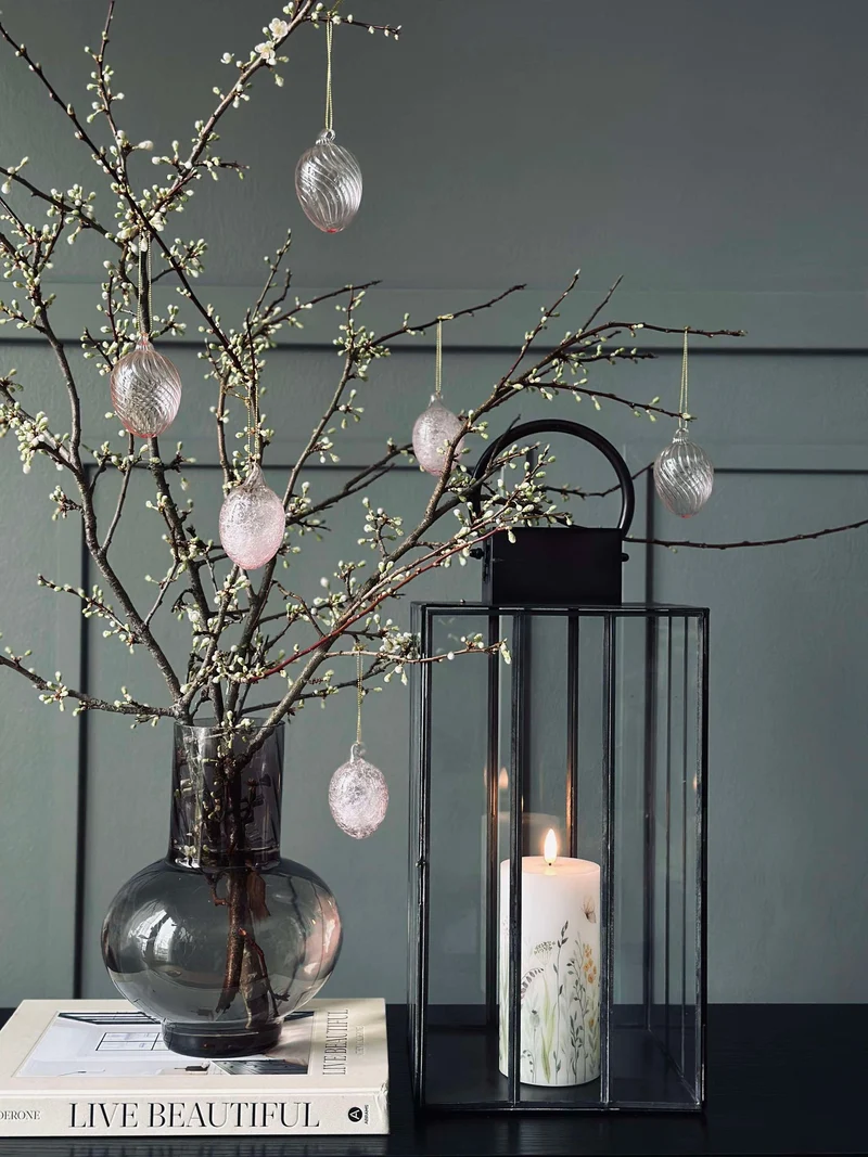 Hängende Glas-Eier - 3 Stk. - Rosa