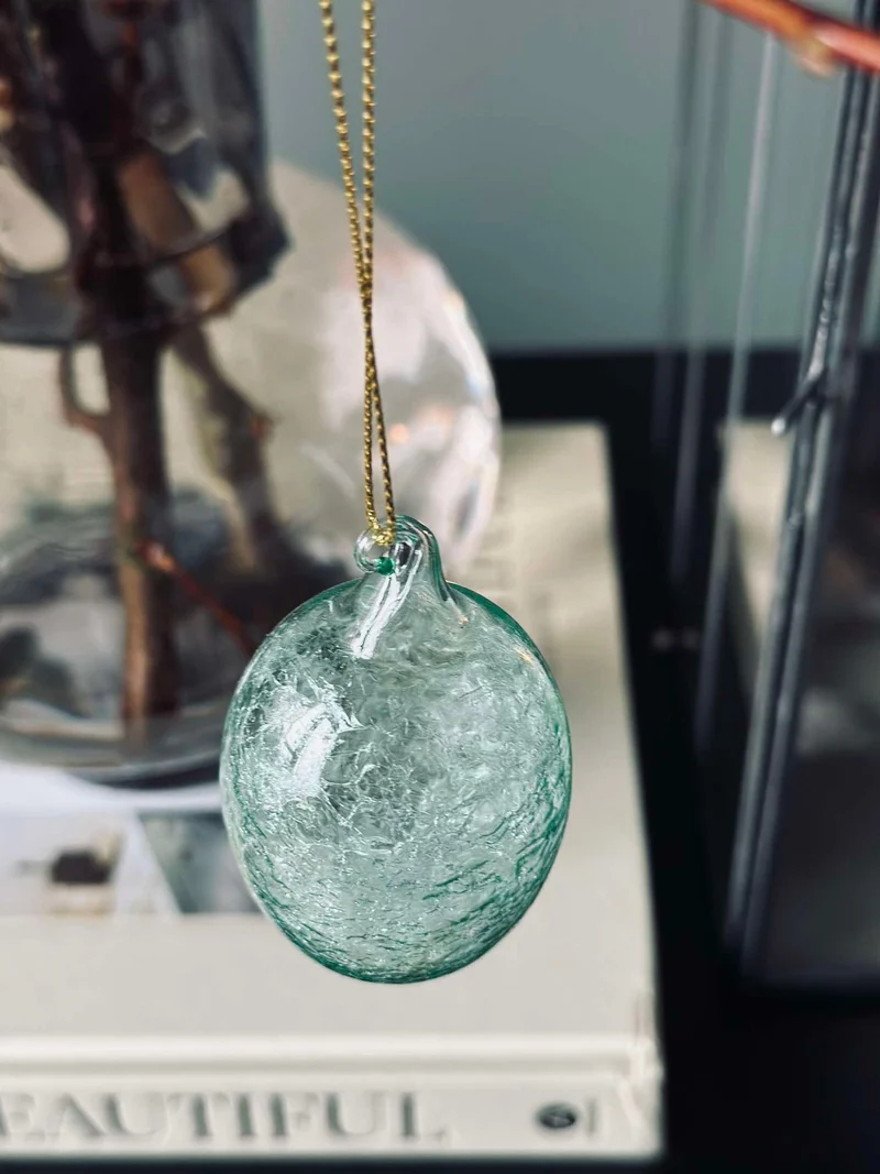 Hängende Eier aus Glas - 3 Stk. Grün