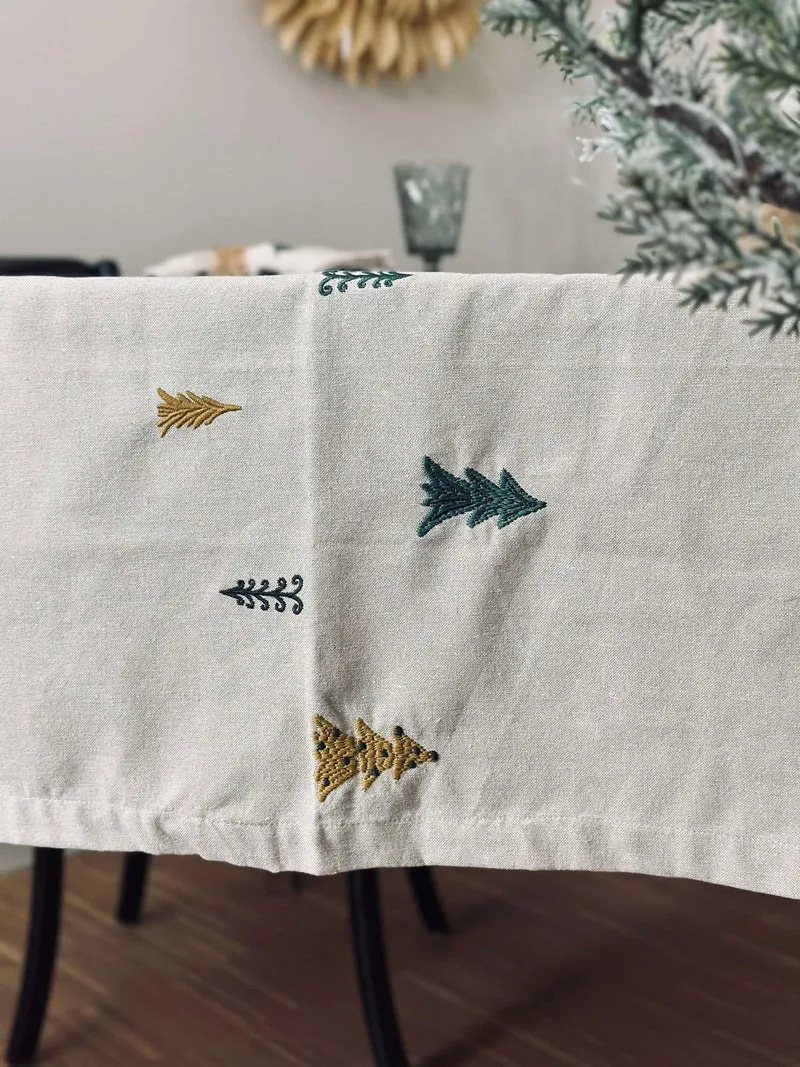 Weihnachtstischdecke Baumwolle - 140x270