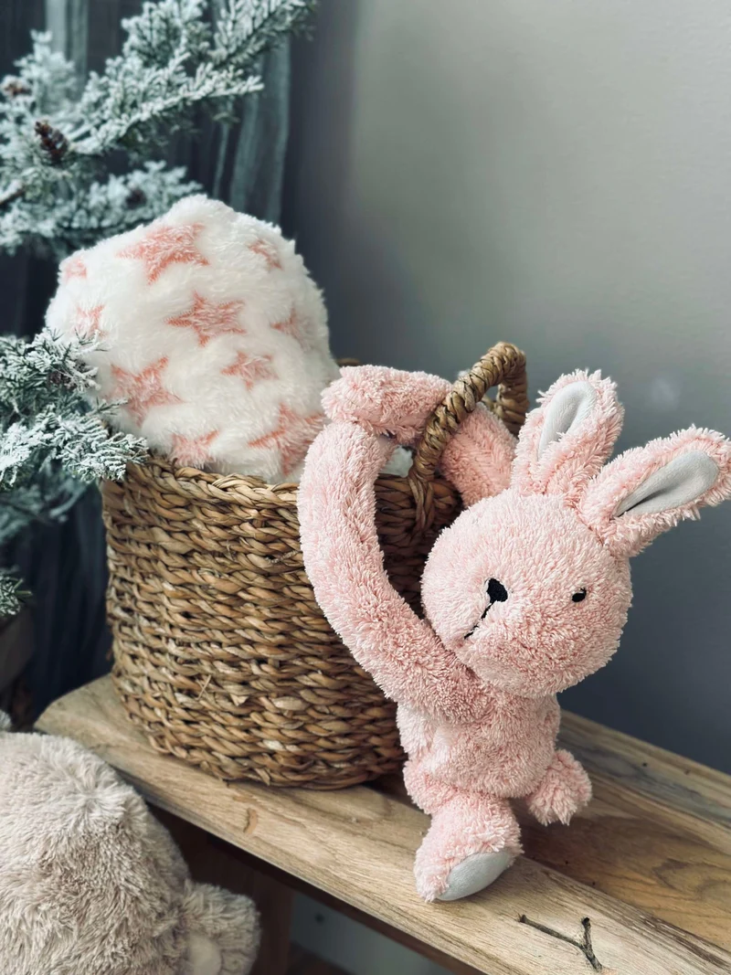 Babydecke mit Kuscheltier - Hase