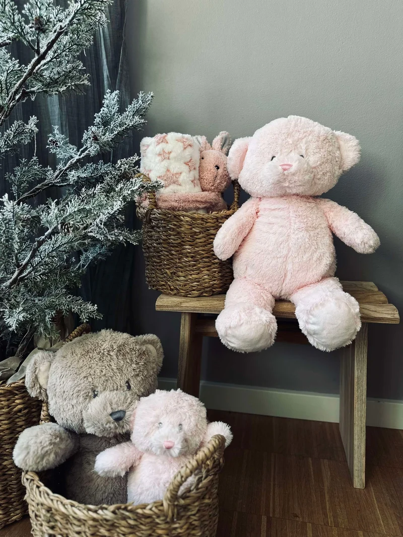 Babydecke mit Kuscheltier - Hase