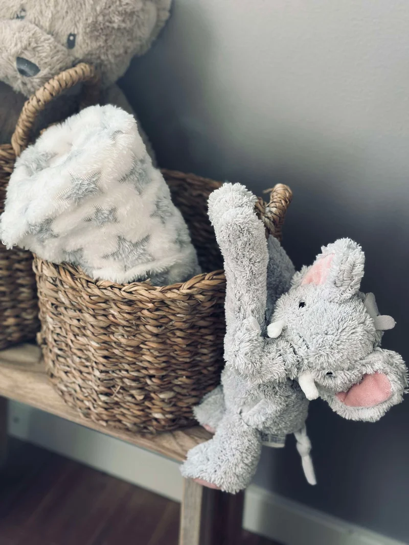 Babydecke mit Kuscheltier - Elefant