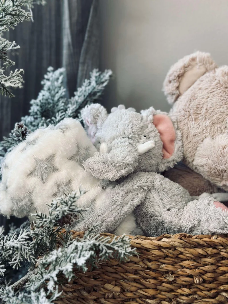 Babydecke mit Kuscheltier - Elefant