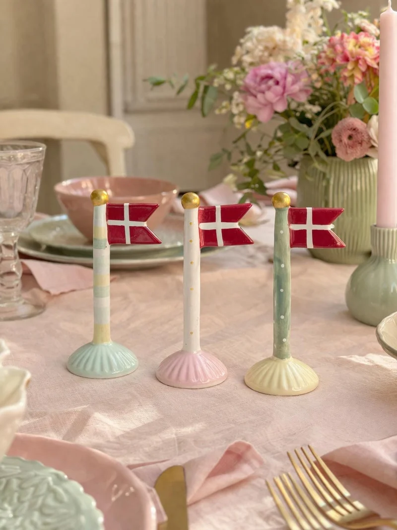 Keramik-Fähnchen – Mix H 14 cm