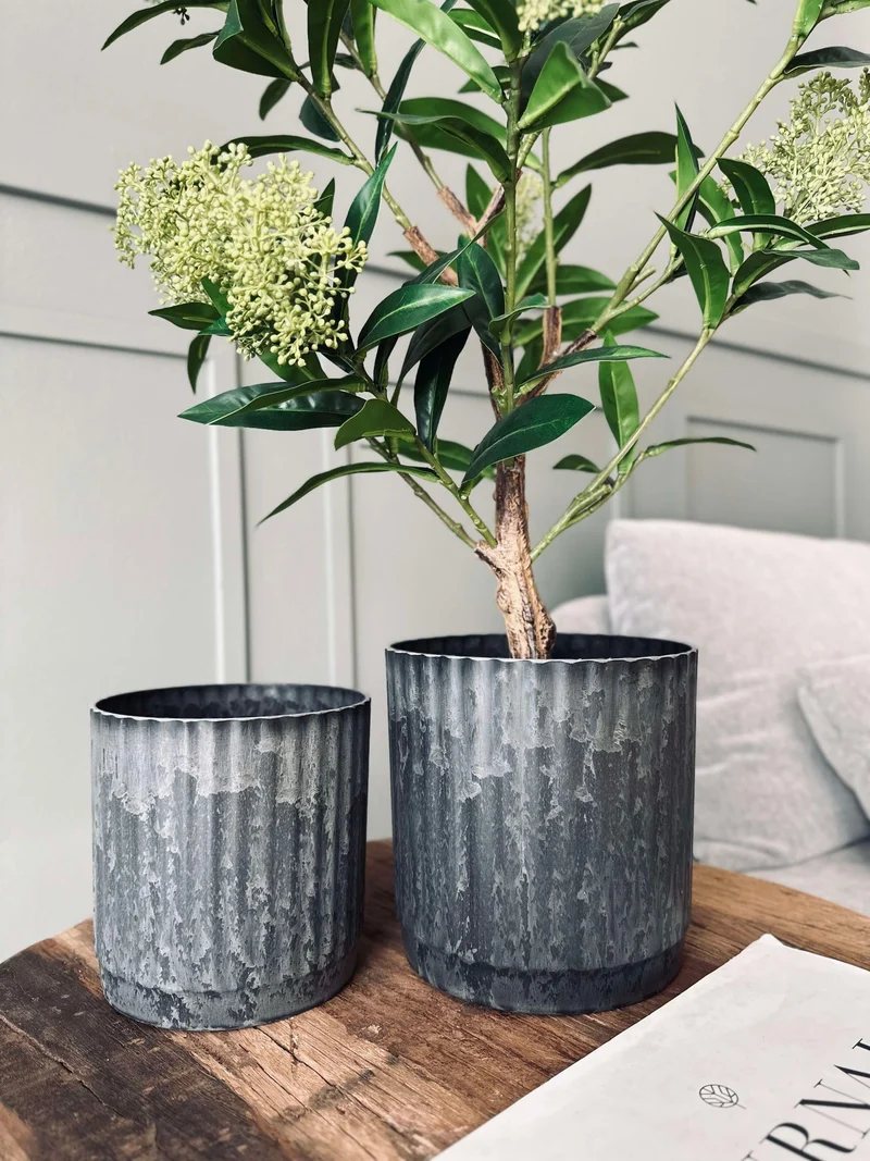 Pflanztöpfe im Beton-Look - Set mit 2 Stück
