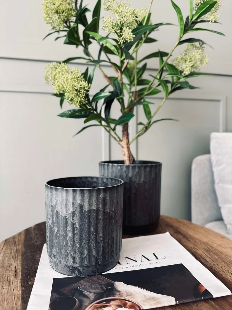 Pflanztöpfe im Beton-Look - Set mit 2 Stück